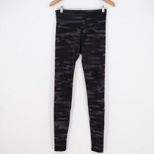 Old Navy Active Go-Dry Leggings Small Black Grey Geometric Chevron Athletic